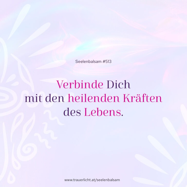 Verbinde Dich mit den heilenden Kräften des Lebens.