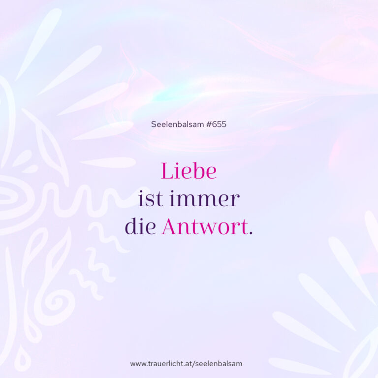 Liebe ist immer die Antwort.
