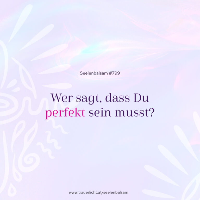 Wer sagt, dass Du perfekt sein musst?