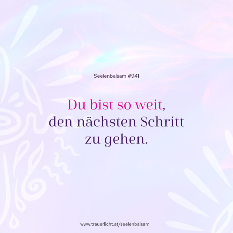 Du bist so weit, den nächsten Schritt zu gehen.