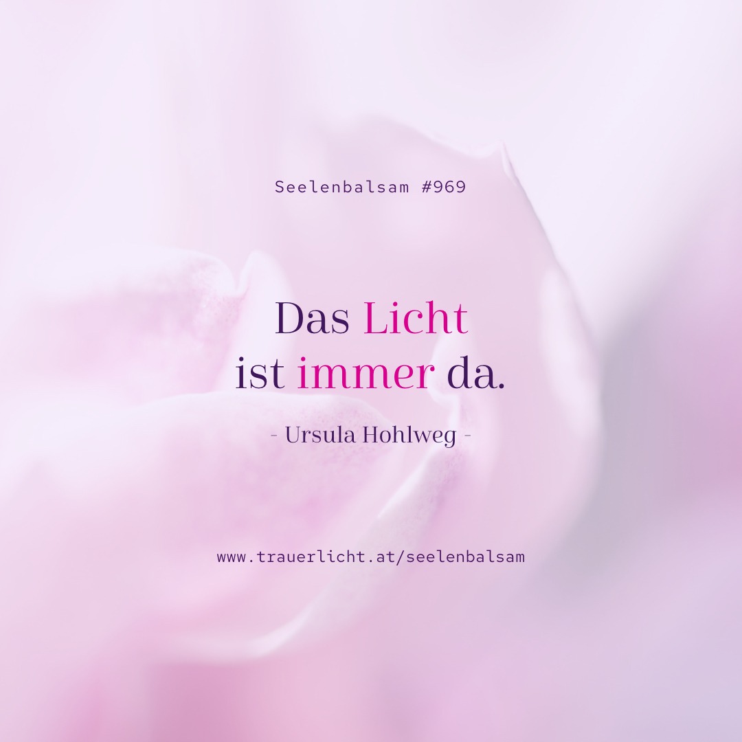 Seelenbalsam #969 - Das Licht ist immer da.